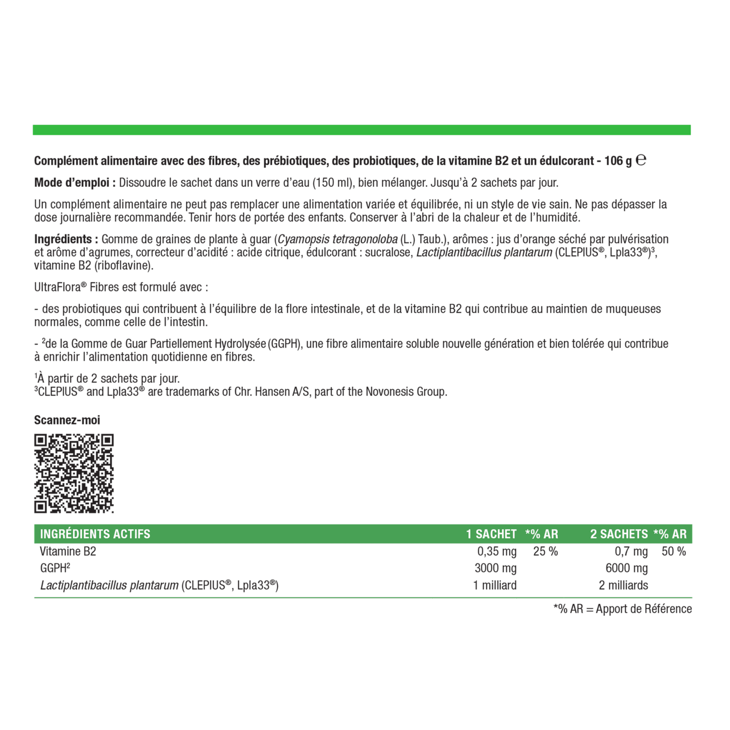 UltraFlora Fibres 28 sachets – Clôture