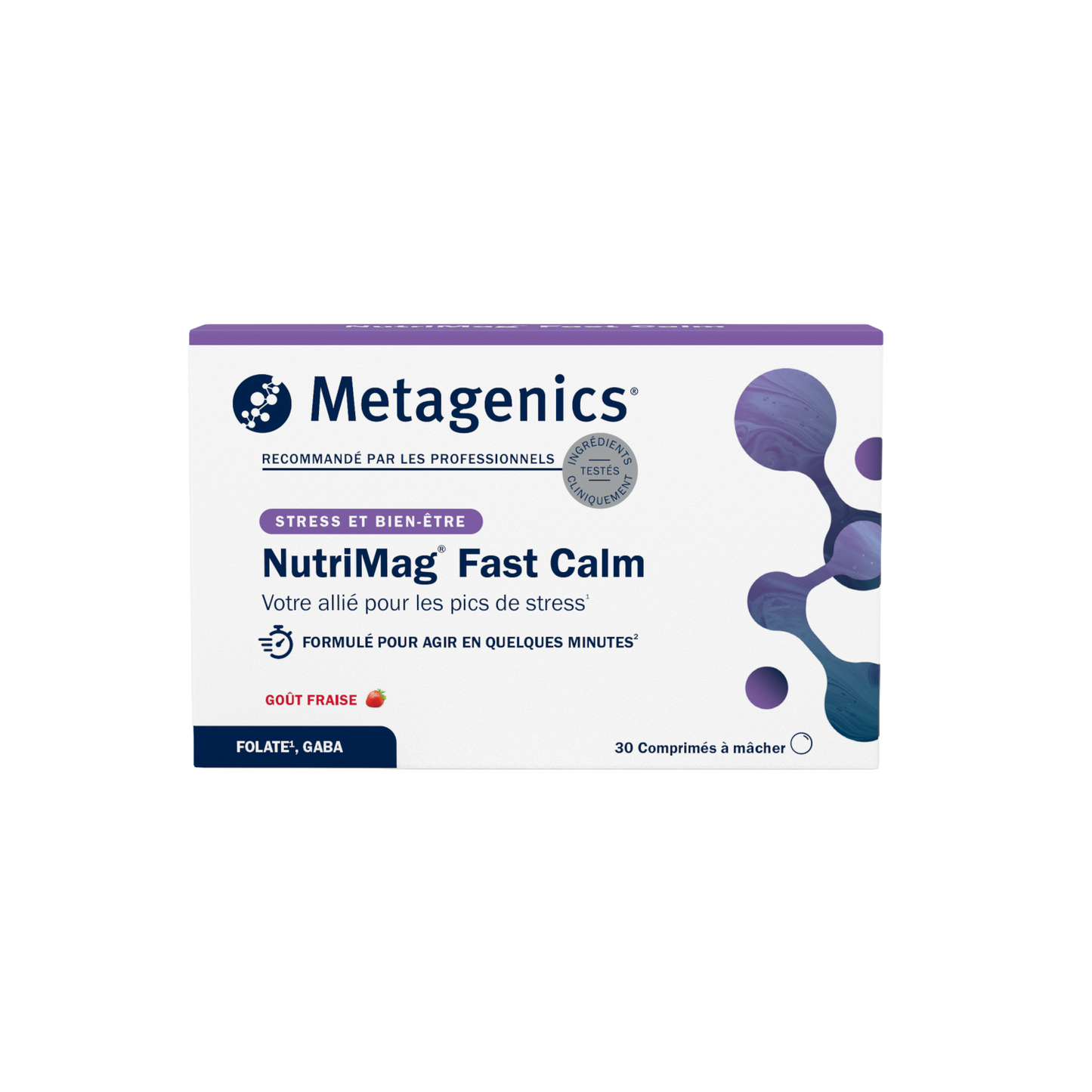NutriMag Fast Calm 30 comprimés – Packshot de face