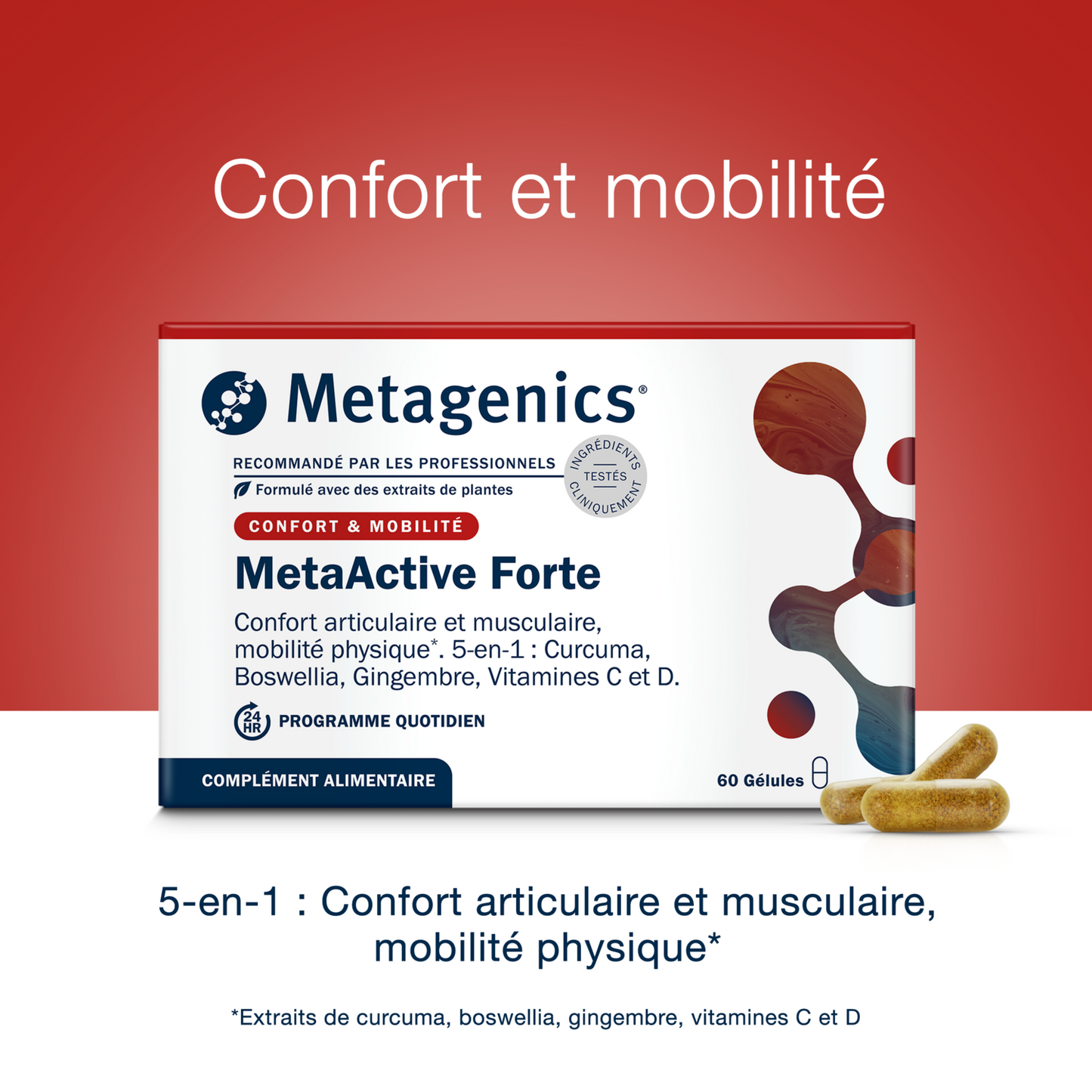 MetaActive Forte 60 gélules – Claims produit