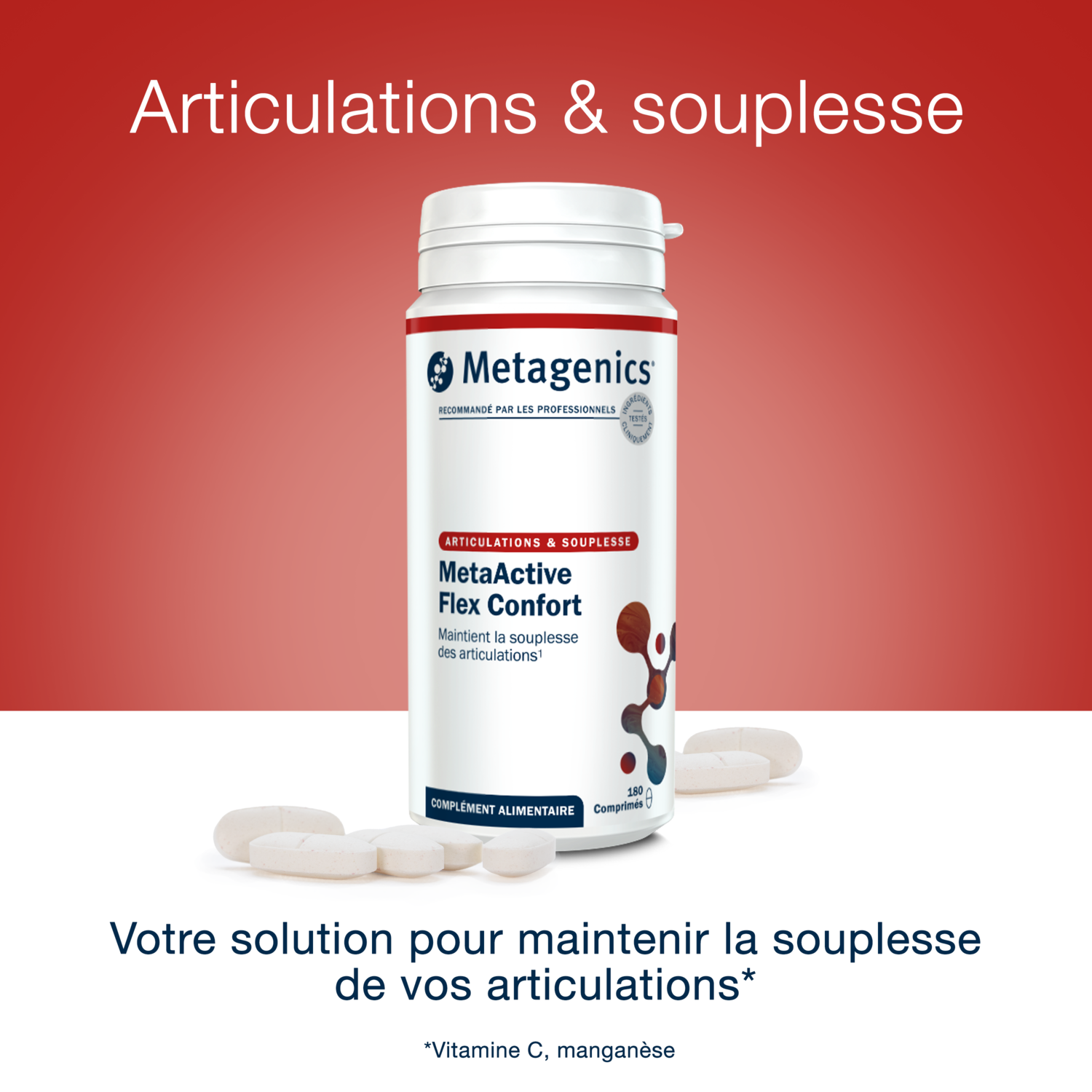 MetaActive Flex Confort 180 comprimés – Claims produit