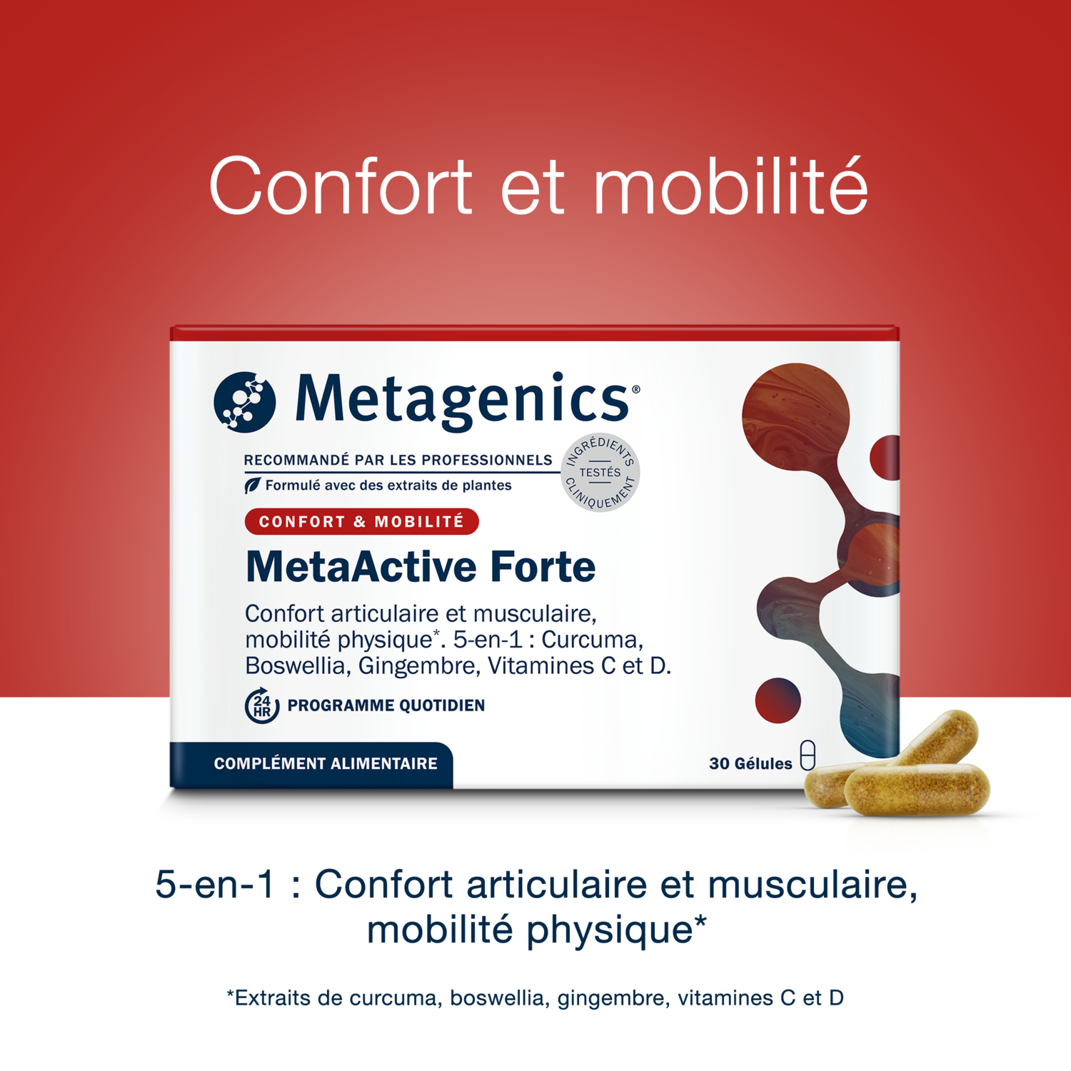 MetaActive Forte 30 gélules – Claims produit