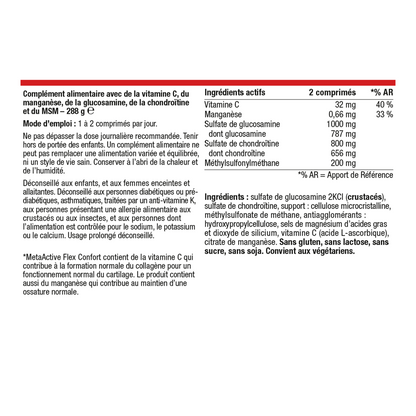 MetaActive Flex Confort 180 comprimés – Ingrédients