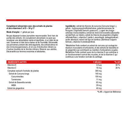 MetaActive Forte 60 gélules – Ingrédients