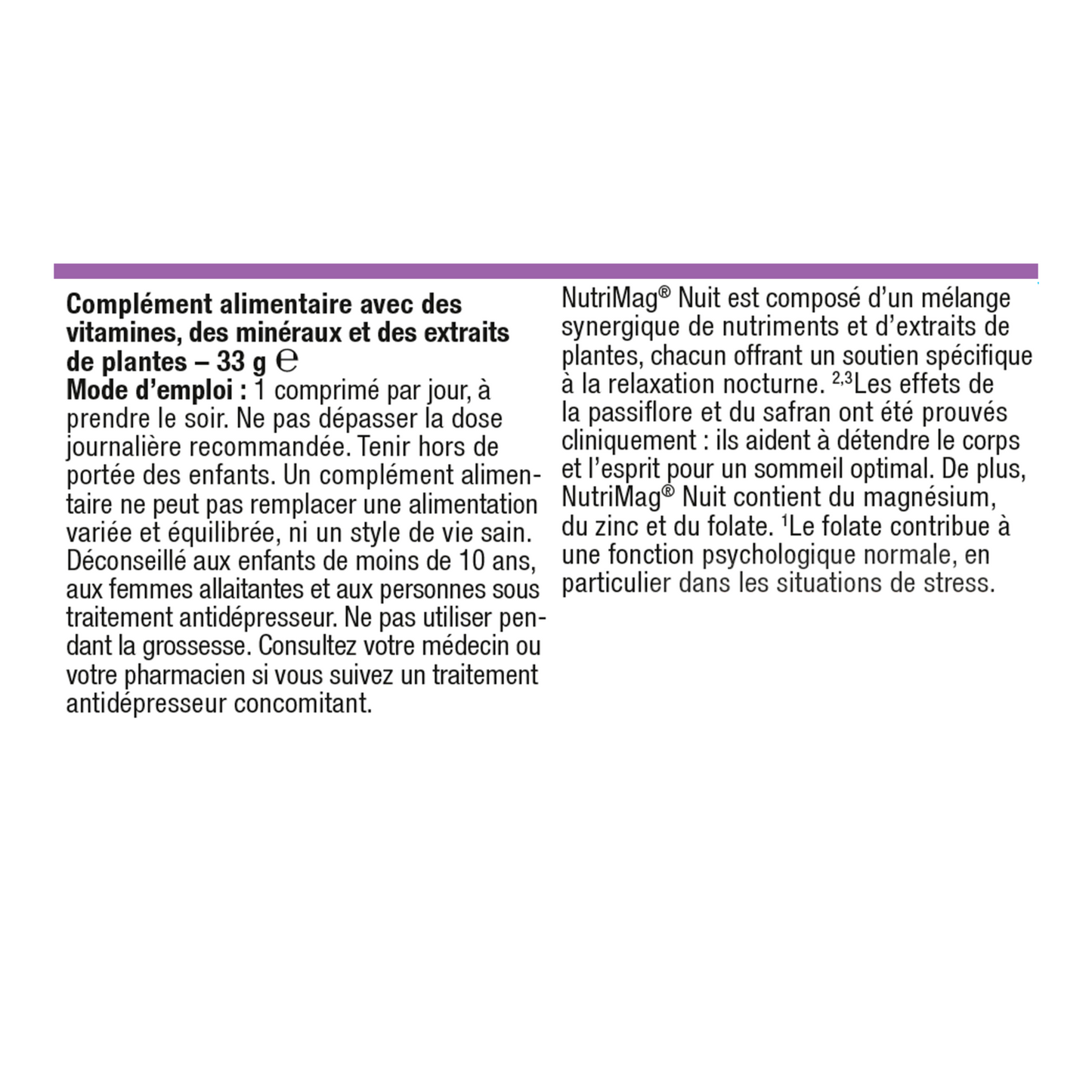Photo du produit : NutriMag Nuit comprimés