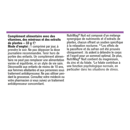 Photo du produit : NutriMag Nuit comprimés