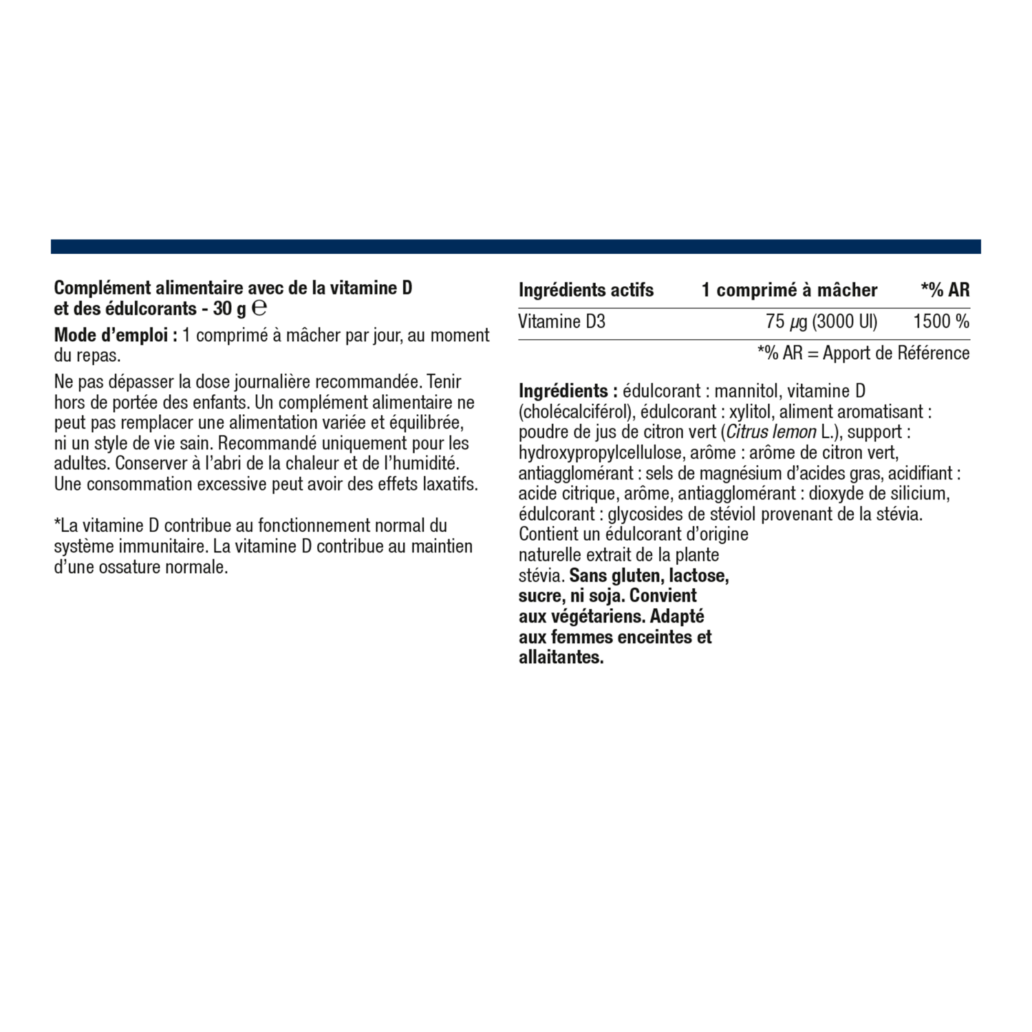 Photo du produit : Vitamine D Forte 3000 UI 