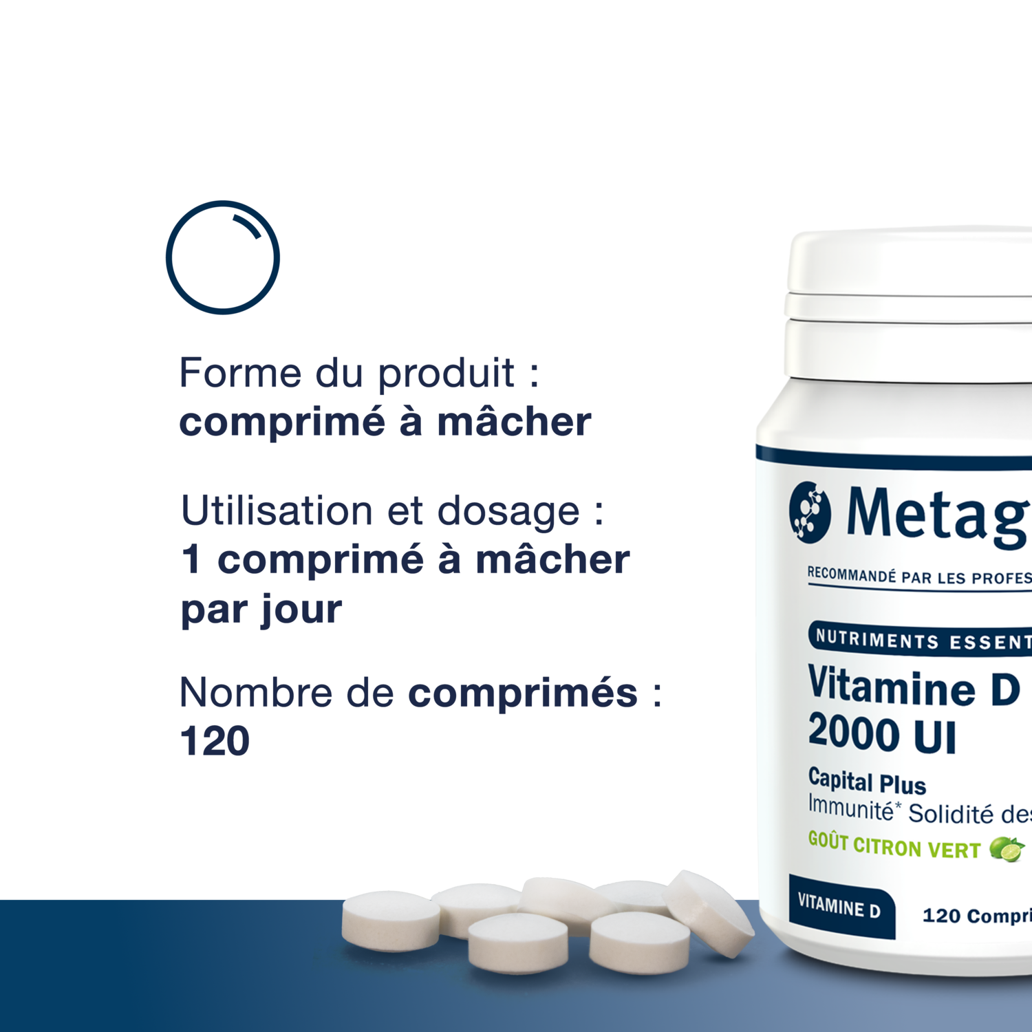 Photo du produit : Vitamine D Capital Plus 2000 UI 