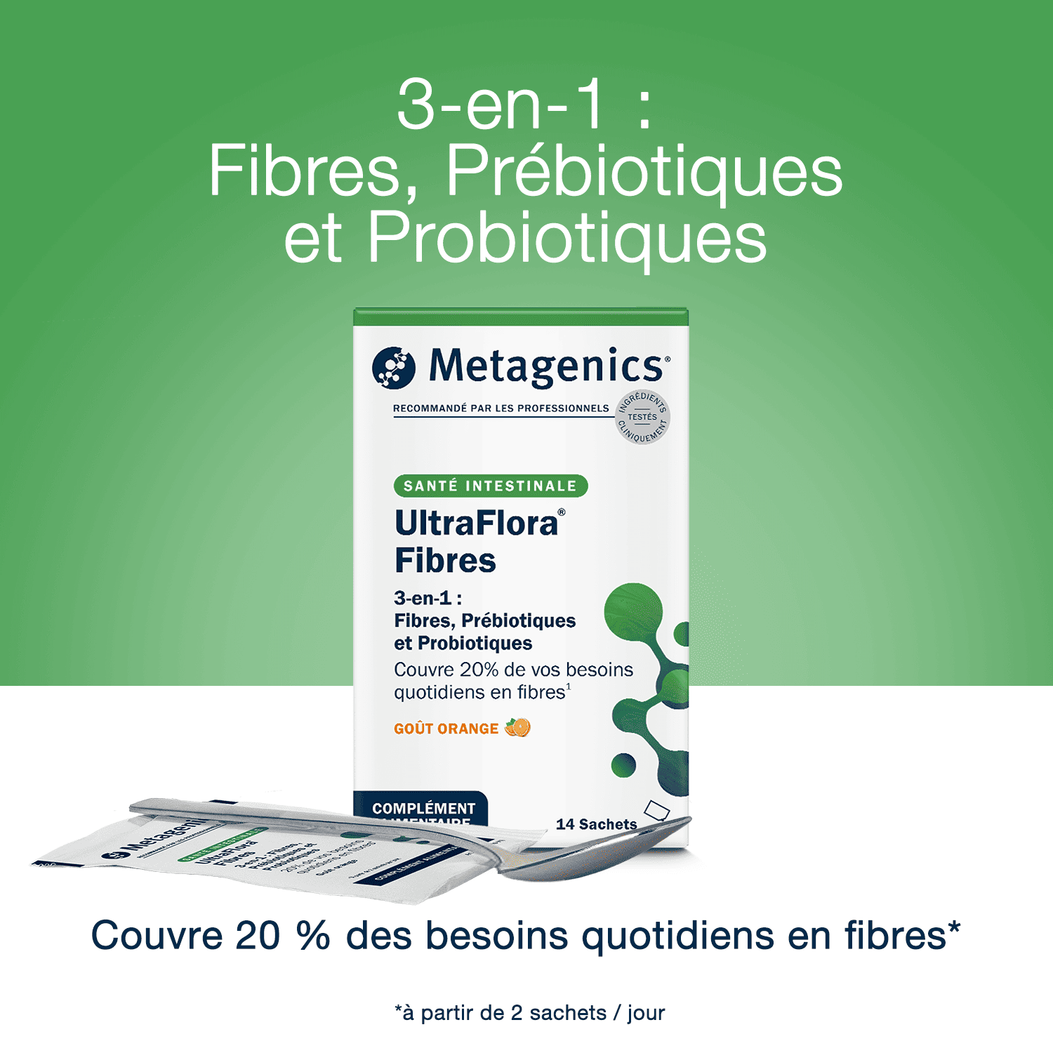 UltraFlora Fibres 14 sachets – Claims produit