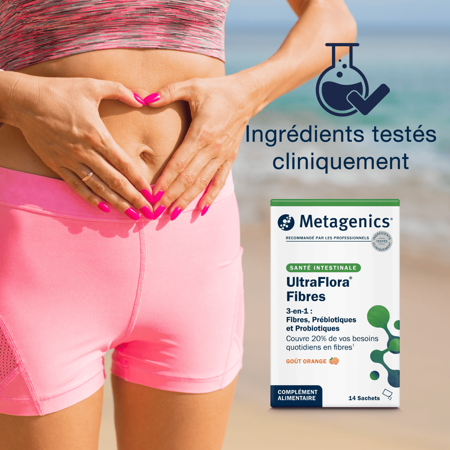 UltraFlora Fibres 14 sachets – Claim clé