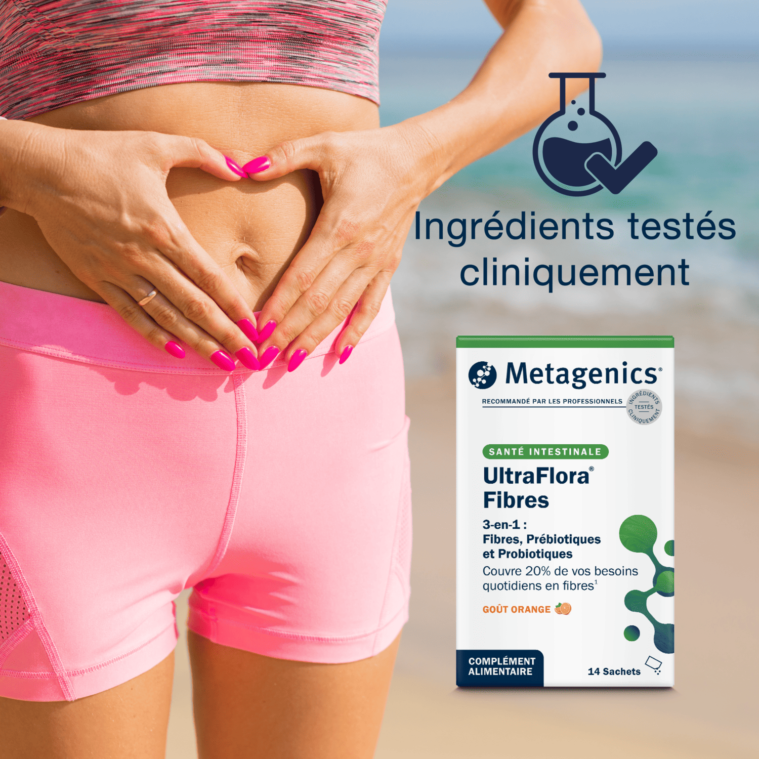 UltraFlora Fibres 14 sachets – Claim clé