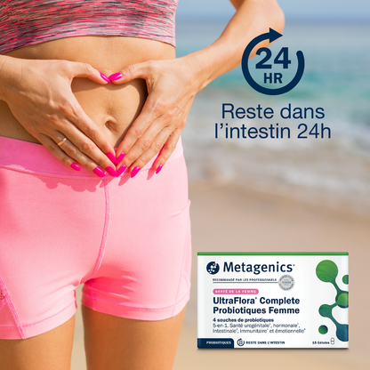 UltraFlora Complete Probiotiques Femme 15 gélules – Claim clé
