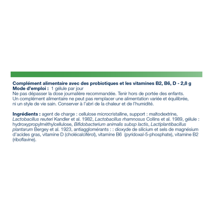 UltraFlora Complete Probiotiques Femme 15 gélules – Ingrédients