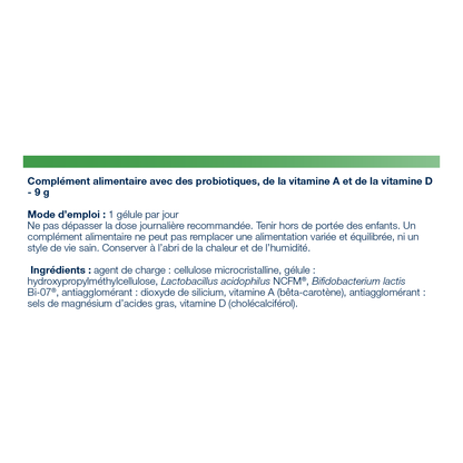 UltraFlora Confort Quotidien 30 gélules – Ingrédients