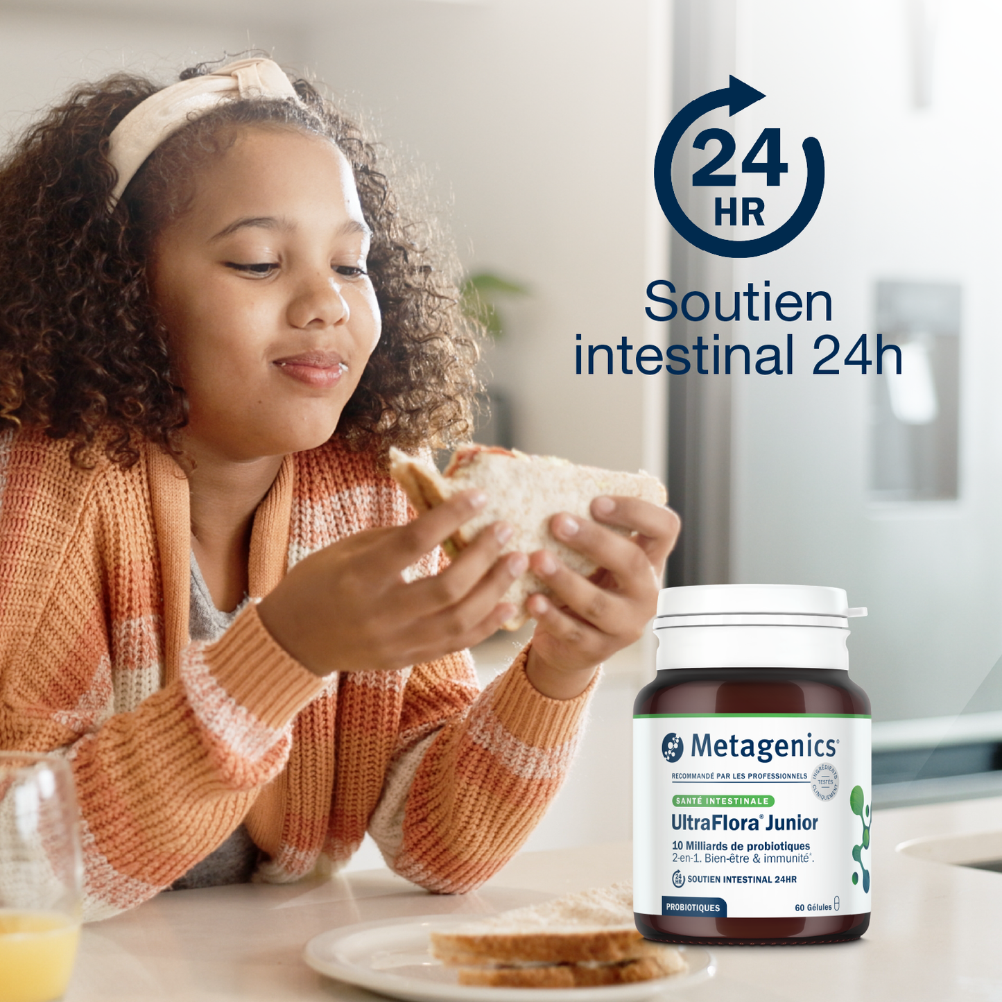 UltraFlora Junior 60 gélules – Claim clé