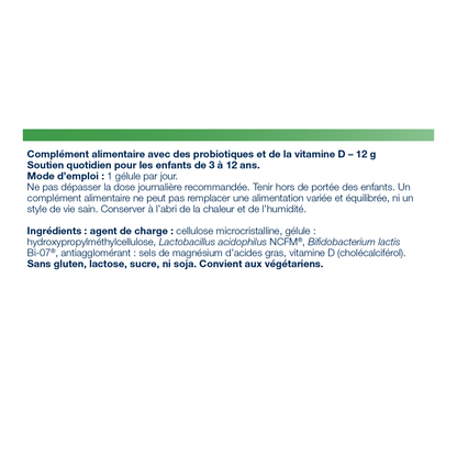 UltraFlora Junior 60 gélules – Ingrédients