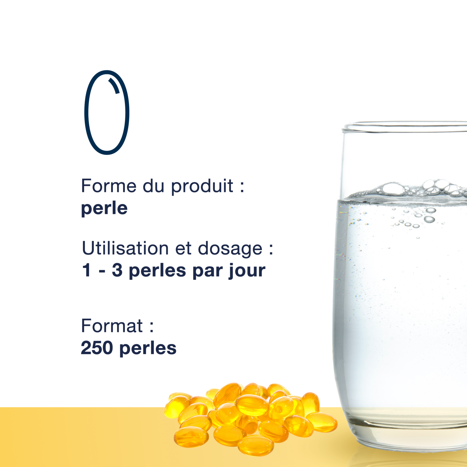 OmegaGenics Capital Quotidien Perles 250 capsules – Mode d'admission