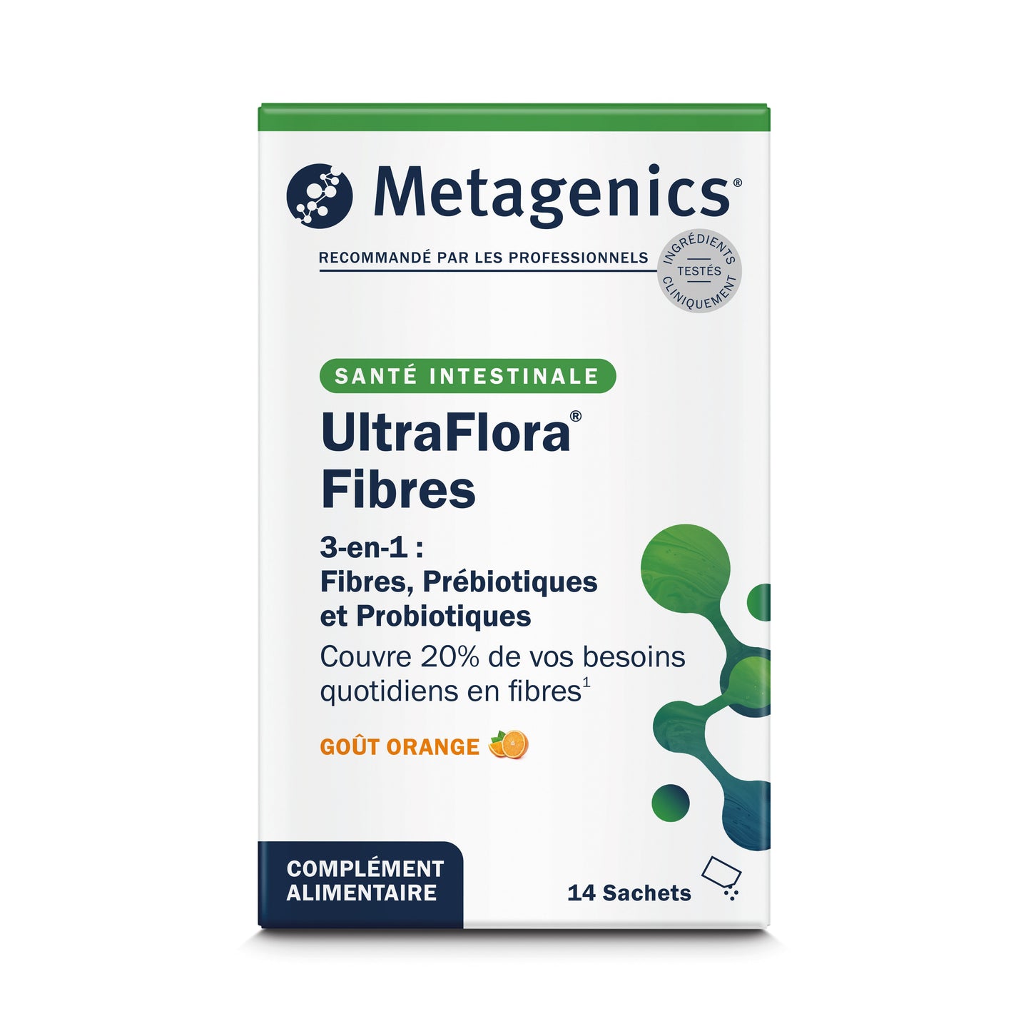 UltraFlora Fibres 14 sachets – Packshot de face